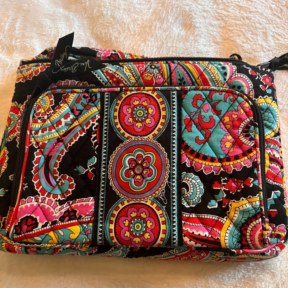 Black floral small Vera Bradley purse.
